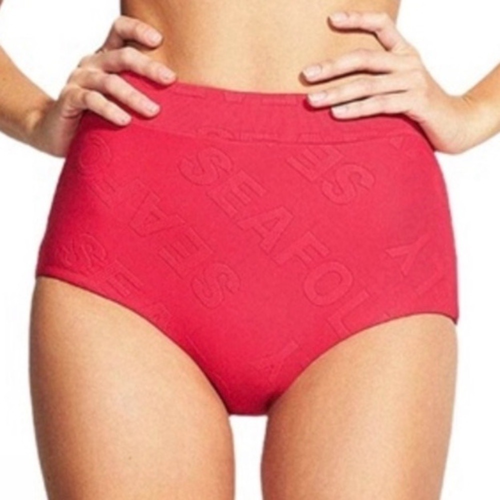 Revolve Seafolly "Your Type" High Waist Full Coverage Swim Bottoms AU 12 Scuba